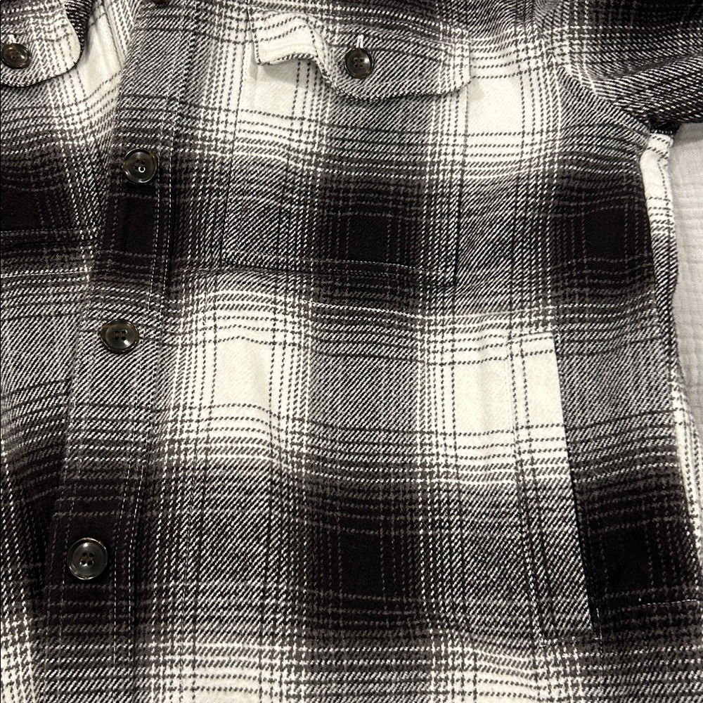 Madewell Twill Flannel Shirt-Jacket in Windowpane Plaid
Antique Cream Size Large - Picture 4 of 6